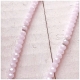 Halskette Feder Perlen Glas Metall Rosa Silber elastisch L.76cm