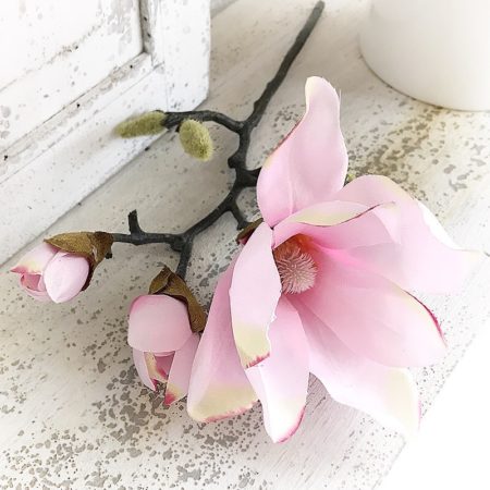 Stielblume Magnolie Pink Blume Kunstblumen