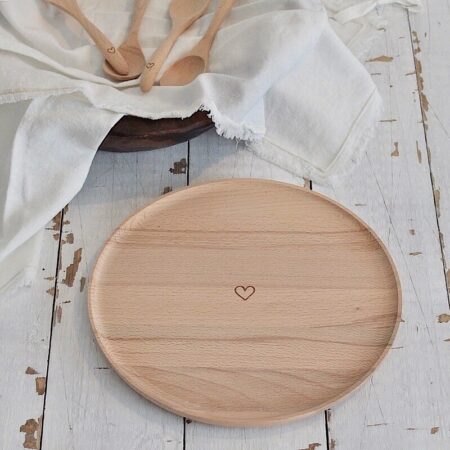 Holzteller „Herz“ Eulenschnitt