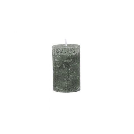 rustikale Stumpenkerze Moosgrün Kerzen Chic Antique