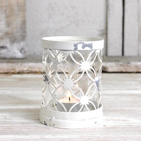 Chic Antique | Windlicht “Blumen“ | Ø9×H.11,5cm