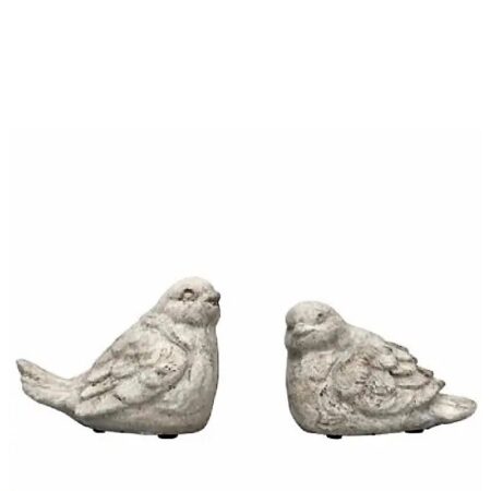 Vogel sitzend Grau Zement Figuren
