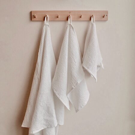Handtücher Towel Waffeloptik Weiss Eulenschnitt