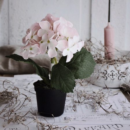 Hortensie Rosa Topfblume Kunstblume Blühpflanze