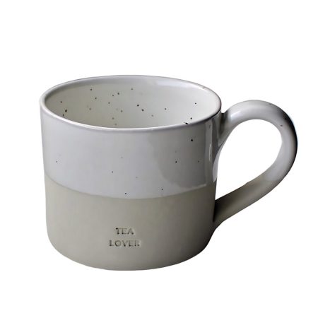 Tasse “Tea Lover” Ø8,5×7cm Cream Natur Steingut 0.2L