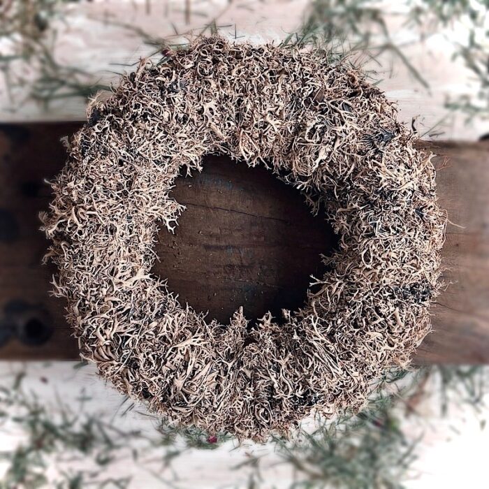 Mooskranz Grau Natur Ø28xH.7cm