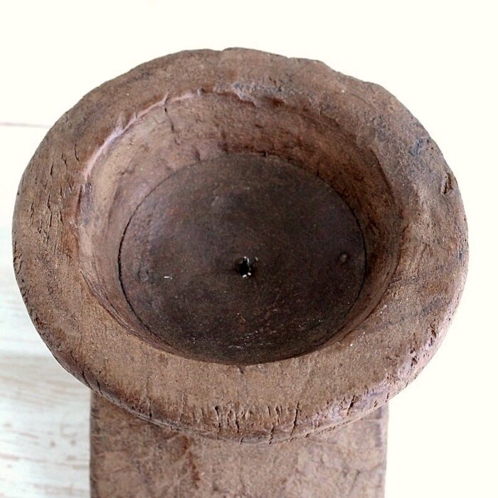 Holz-Kerzenhalter für Blockkerzen No.1 “Alt Unika“ | 18×16×H.16cm – Bild 4