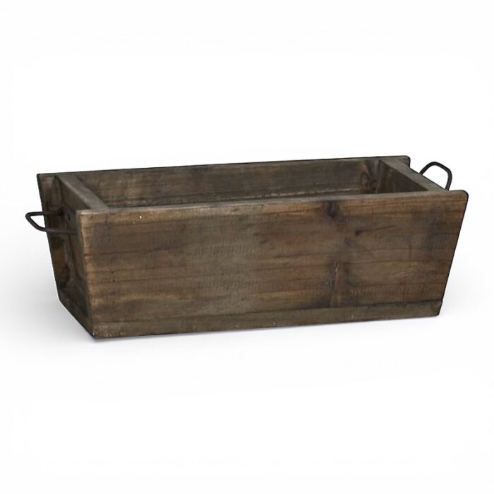 Rustikale Holzkiste mit Griffen (Braun) 36×16×H.12cm