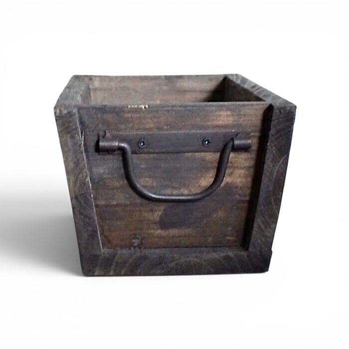 Holz-Kasten mit Griffen rustikal | 36×16×H.12cm – Bild 4