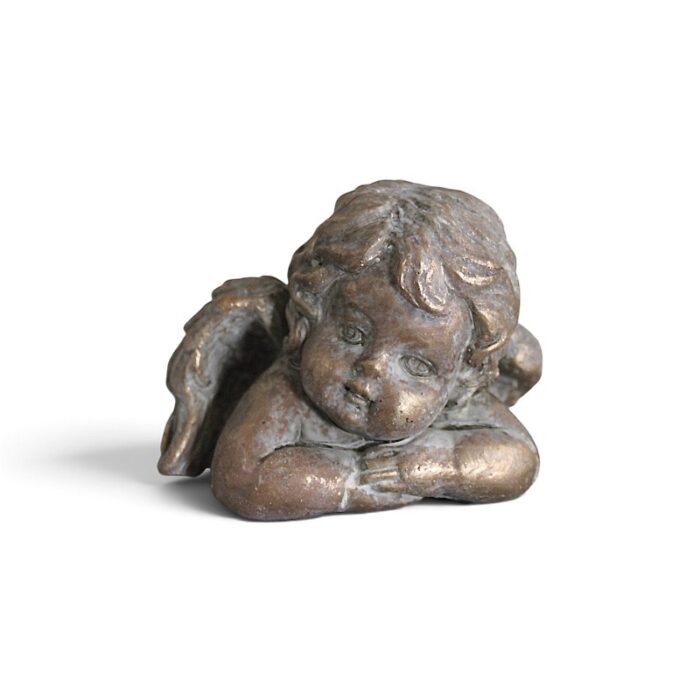 Engel Zement Altgold Figuren Weihnachtsdeko